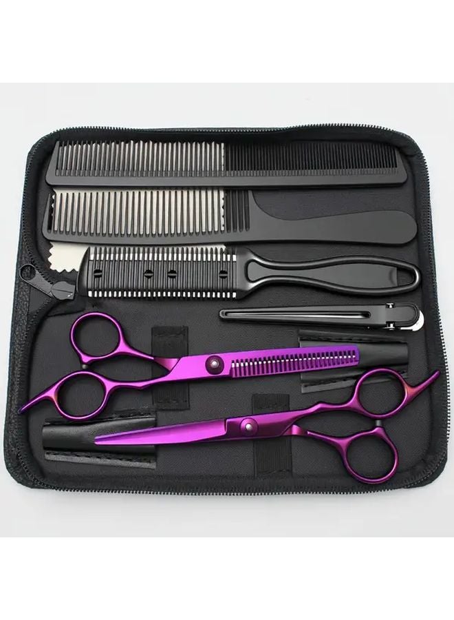 Black Orange Hairdressing Scissors and Comb Set Japan Stainless Hair Thinning Shears 6 Inch - Image 5